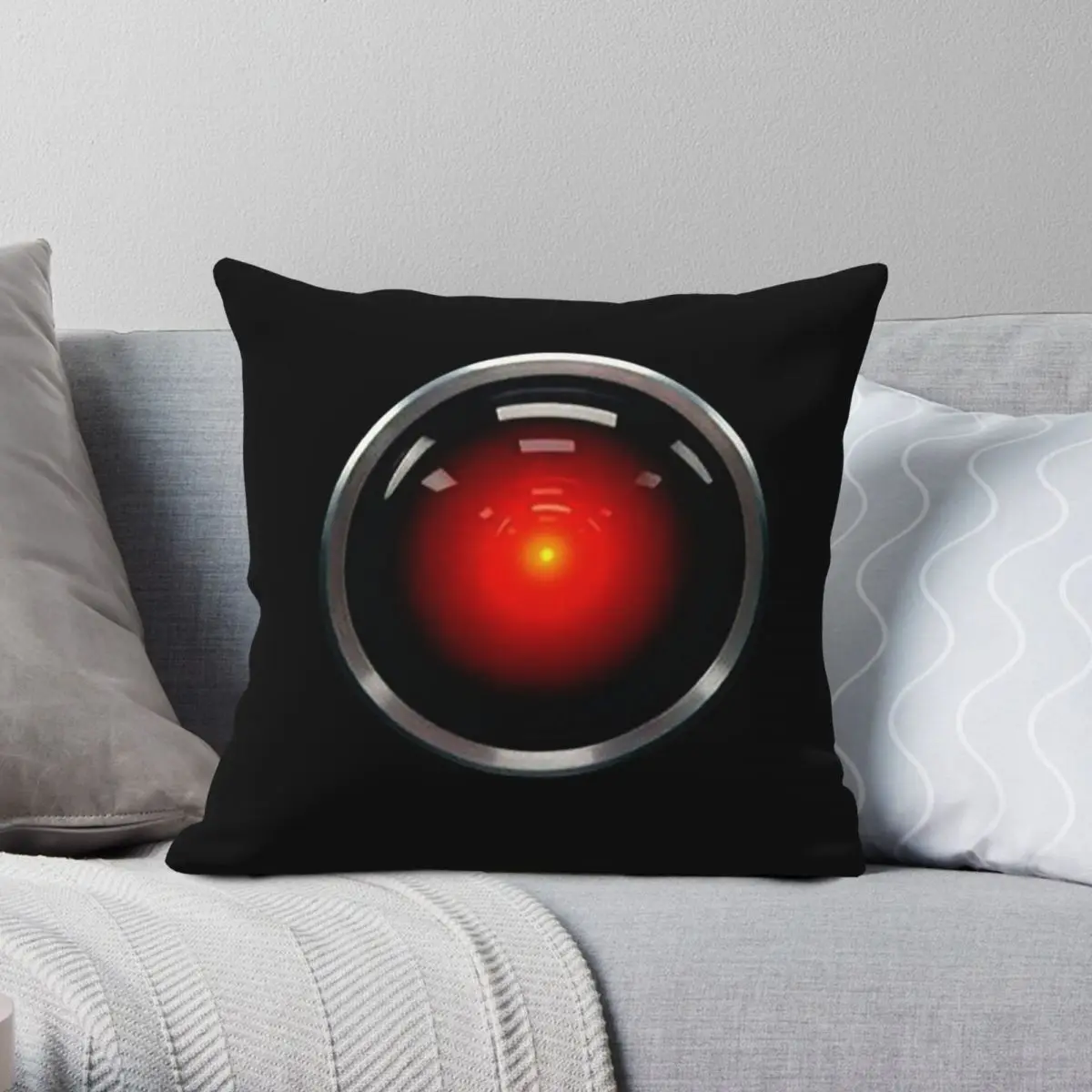 Hal 9000 Mask Square Federa Poliestere Lino Velluto Stampato Zip Decor Divano Seater Fodera Per Cuscino 45X45