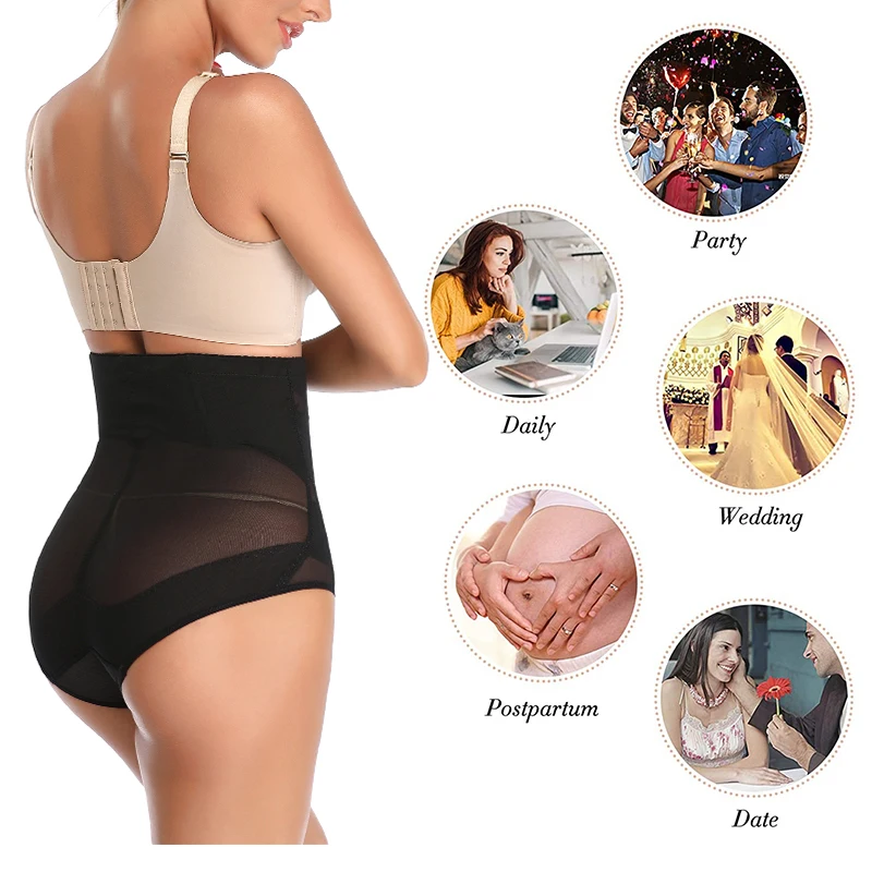 Cross Compression Abs Shaping Pants for Postpartum Abdomen Garment Tummy Tuck High Waist Control Butt Lifter for Women Slim