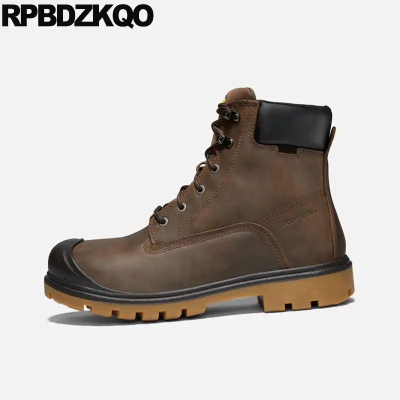brown safety boots
