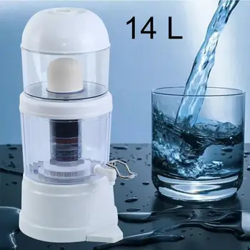 

Yonntech 14L Water Filter Ceramic Carbon Mineral Bench Dispenser Remove Rust Sediment Filtering Suspended Water Purifier