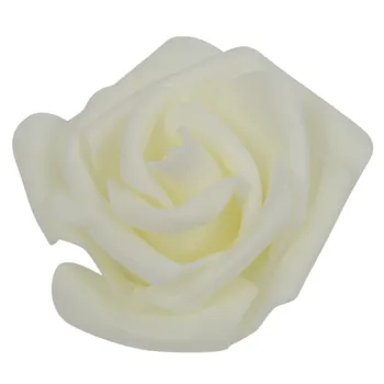 

100PCS Foam Rose Flower Bud Wedding Party Decorations Artificial Flower Diy Craft Creamy White