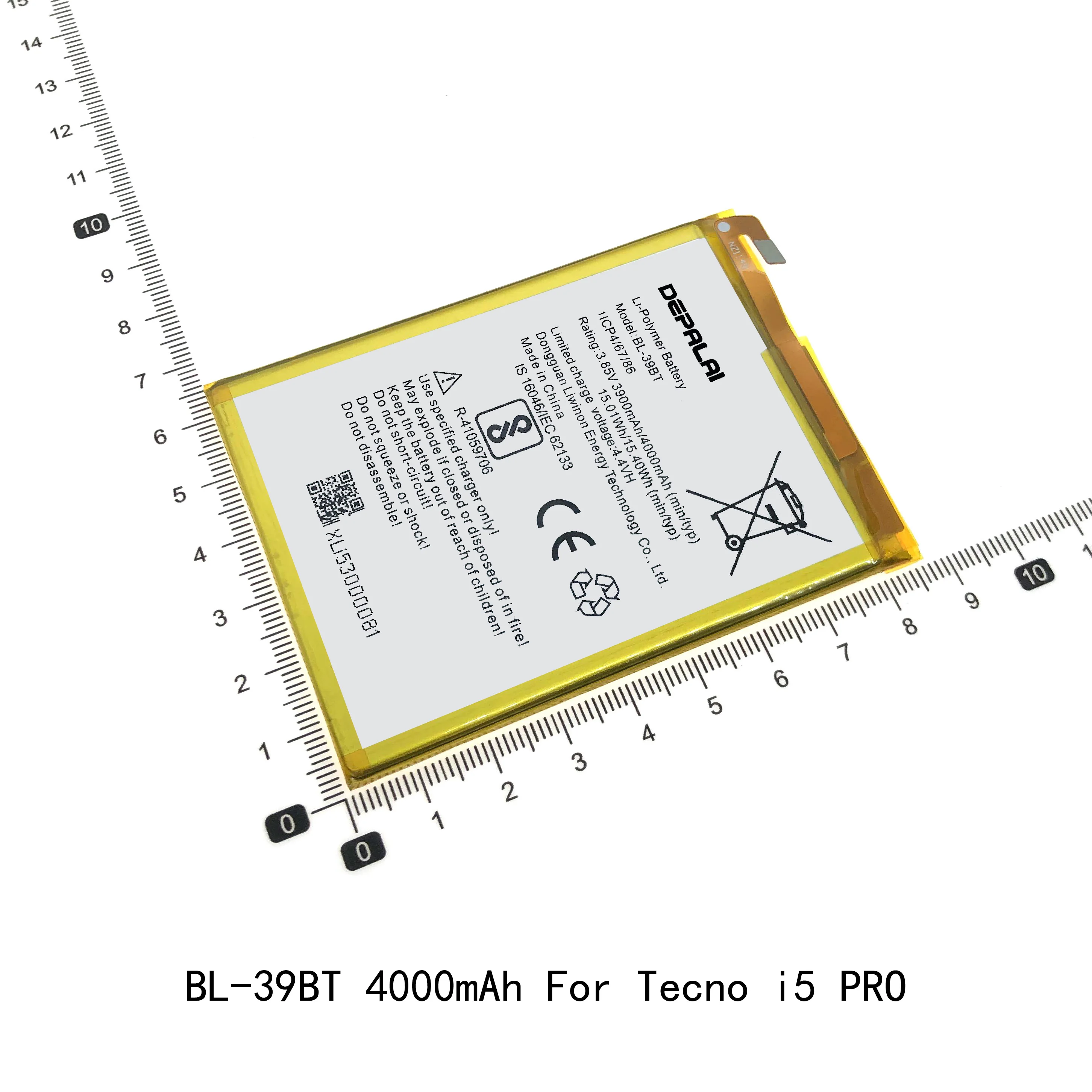 Batterie Tecno BL-39MT 4000mAh/15.40WH 3.85V 4.4V - BL-39MT Batterie  téléphone pour Tecno CD8 1629