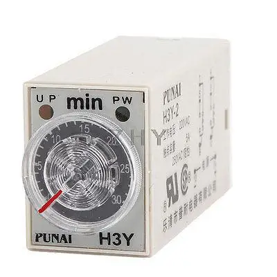 

220VAC DPDT 30 Minutes Timing Time Delay Relay H3Y-2 8 Terminal