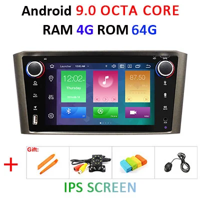 9.0 4G 64G IPS DSP 7" IPS screen 4G 64G Android 9.0 Car GPS For Toyota Avensis T25 2002-2008 navigation stereo audio radio no dvd player - Color: 9.0 4G 64G IPS