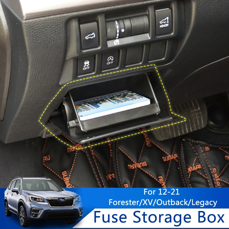 QHCP ABS Car Fuse Storage Tray Holder Box Card Coin For Subaru Outback