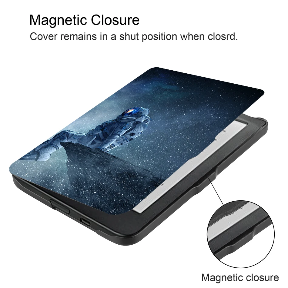 Case para Kobo Couro do Plutônio Capa para Kobo Clara Polegada E-book 2021 Liberação Fino Ereader Protetor Funfunfunda Coque Mtt hd 6 - Imagem 3