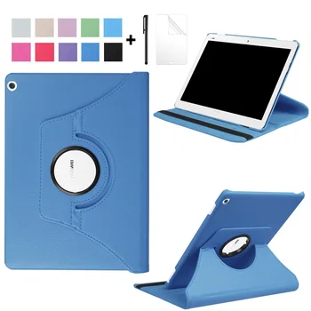 

360 Rotating case for Huawei MediaPad M3 10 Case Stand Tablet Protect Funda Bag for Huawei BAH-W09 BAH-AL00 with Pen+Film