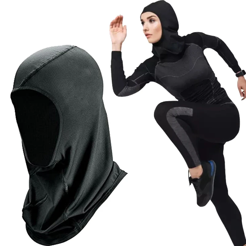 raket Ventileren naast Vrouwen Sport Hijab Sjaal Een Stuk Mesh Jersey Moslim Hoofddoek  Islamitische Tulband Caps Ademend Stretchy Antislip workout  Hijab|Islamitische Kleding| - AliExpress