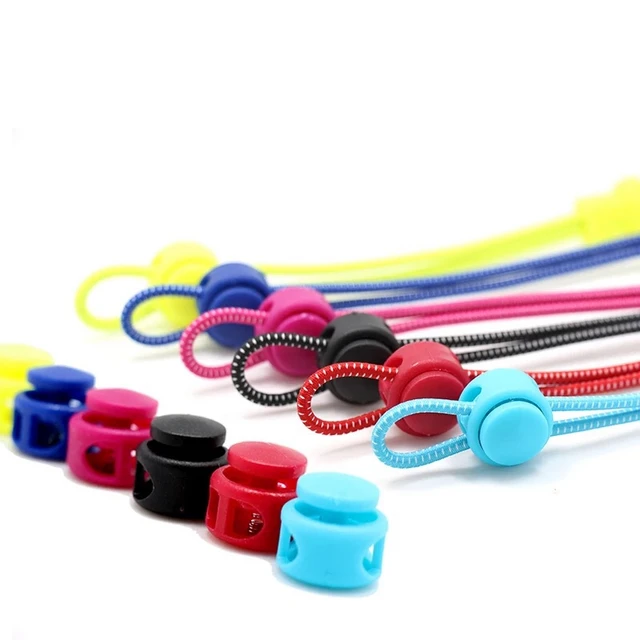 Safety Elastic Shoelaces Round High quality Spring Lock Lazy Lace  can free Adjust Take a walk Sports No Tie Shoelace 1 pair 2
