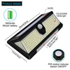 solar led light outdoor garden decoration 190led Lights With 4 working mode IP65 waterproof Solar Motion Sensor Wall Lamps 2