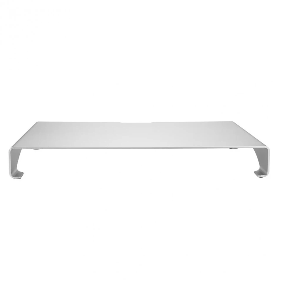  Laptop Table Computer Display Monitor Riser TV Stand with Keyboard Mouse Storage Slots Aluminum All