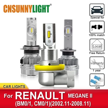 

CNSUNNYLIGHT Auto LED Headlamp Bulbs For RENAULT MEGANE II BM0/1, CM0/1 2002-2008 Foglamp Bulbs Headlight Waterproof Car Lights