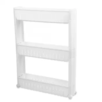 

Storage Organizer 3/4 Tiers Slide Out Slim Tower Kitchen Laundry Space Saver 3 Layers kitchen