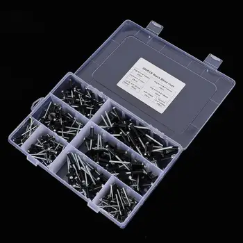 

200pcs Black Blind Rivet Kit Aluminum Blind Rivet Fasteners Assortment 3.2/4.0/4.8mm Blind Rivet Kit