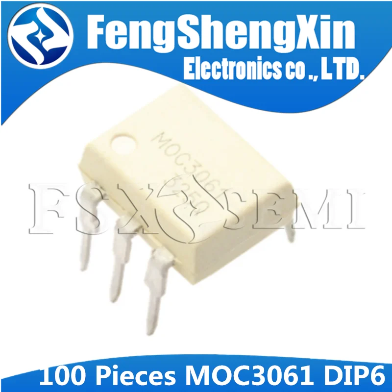 

100 шт./лот MOC3061 DIP-6 Оптоизоляторы TRIAC DRIVERS