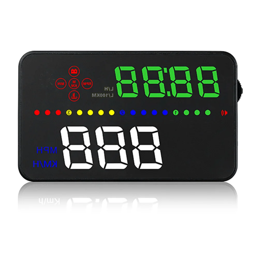A300 3.5" Car GPS Digital Speedometer Head Up Display OBD2 HUD Over speed Alert System