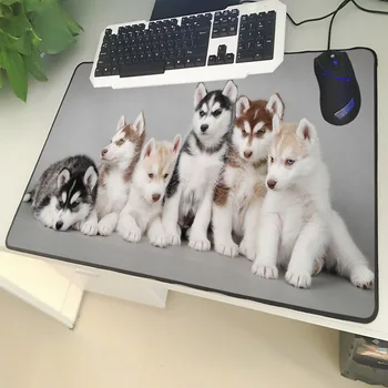 

XGZ Animal Large Size Mouse Mat Locking Husky Sled Dog Alaska Collection Pattern Laptop PC Mat Rubber Universal Non-slip