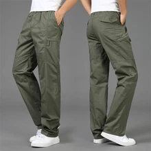 Осенние модные мужские штаны, повседневные хлопковые длинные штаны, прямые Джоггеры для мужчин, большие размеры 5XL, удобные свободные брюки для мужчин