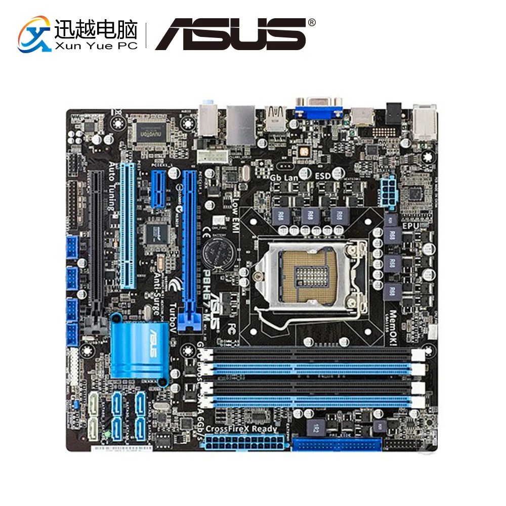 

Asus P8H67-M Desktop Motherboard H67 Socket LGA 1155 For Core i7 i5 i3 Duo DDR3 32G USB2.0 HDMI VGA uATX Original Used Mainboard