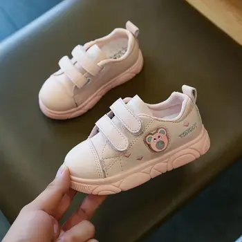 

Baby Girls Shoes Casual Anti-Slip Cartoon Print LED Shoes New Children Sneakers Toddler Soft Soled Walking Shoe