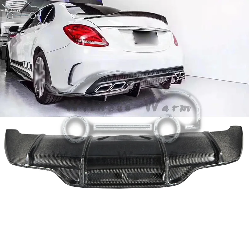 W205 C63 карбоновое волокно для Mercedes Benz AMG/спортивный бампер 4 двери 2014