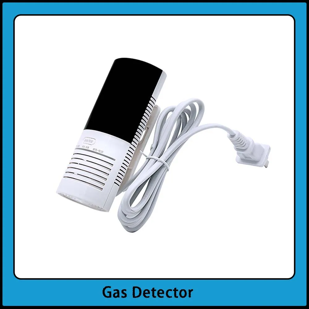 security panic button Gas Detector Leakage Sensor 2 in 1 LED Display CO Natural Gas Alarm System Compatible Electronic Valve with Two Power Supply Way burglar alarm keypad Alarms & Sensors