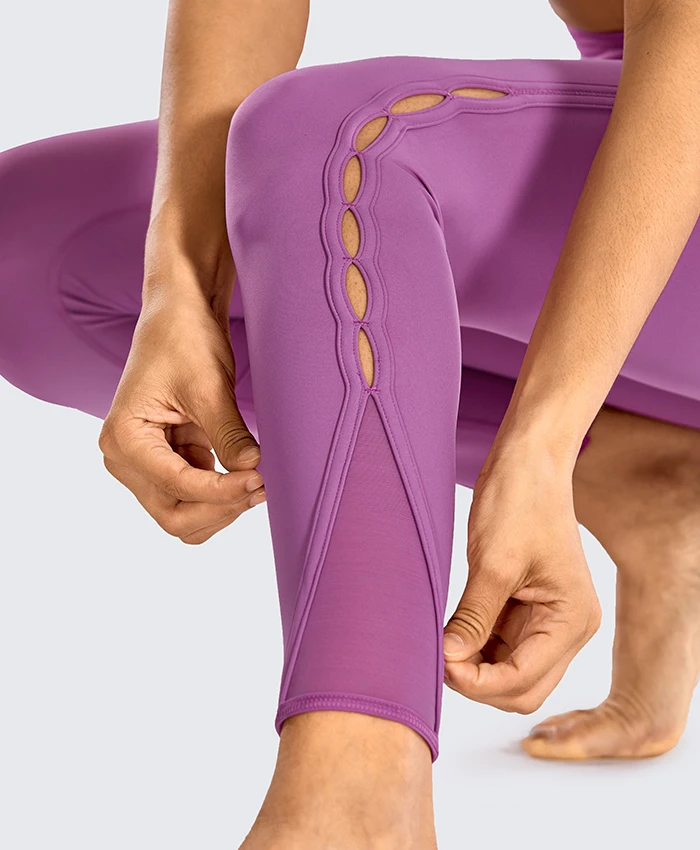 SYROKAN женские обнаженные ощущения с высокой талией 7/8 обтягивающие штаны для йоги тренировочные леггинсы-25 дюймов