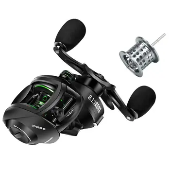 

Fishing Wheel 8.1:1 High Speed Baitcast Reel 8KG Max Drag Power 17+1BB CNC Spool Cup Long Casting Distant Wheel With Spare Spool