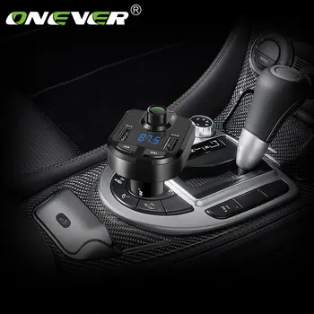 

Hot Onever FM Transmitter BT36 Bluetooth Handsfree Car Kit Car Audio MP3 Player with 3.1A Quick Charge Dual USB Car Charger