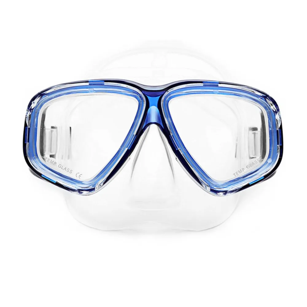 AM-308 Adult Double Layer Waterproof Anti-fog Transparent Silicone Large Area Diving Mask Goggles Swimming Accessories New