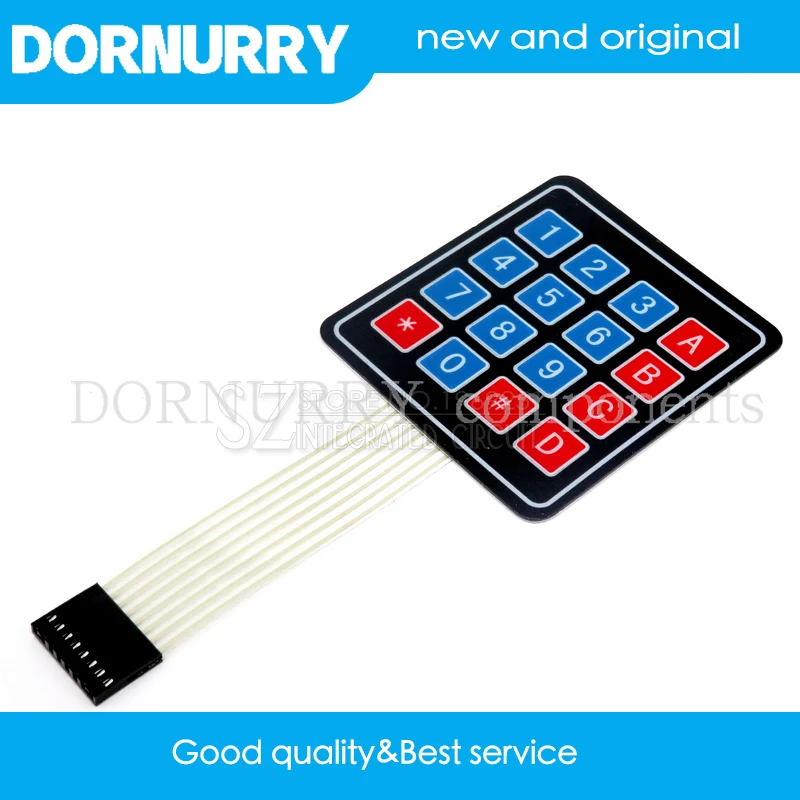 

10PCS 16 Key Membrane Switch Keypad 4X4 Matrix Keyboard for arduino Diy Kit dornurry