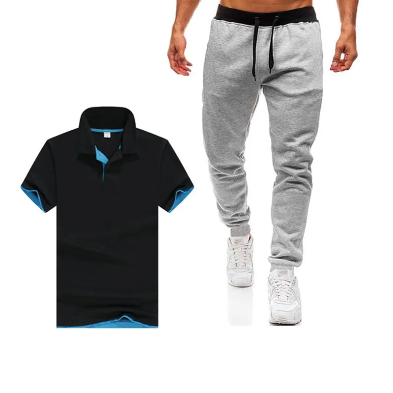 jogger pants and polo shirt