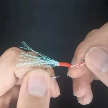 100Pcs/box Cast Jig Assist Hook Slow Jigging Lure Bass Fishing Hooks Barbed Hook Tying Up Fishhook With Feather Sea Fishing Hook 3