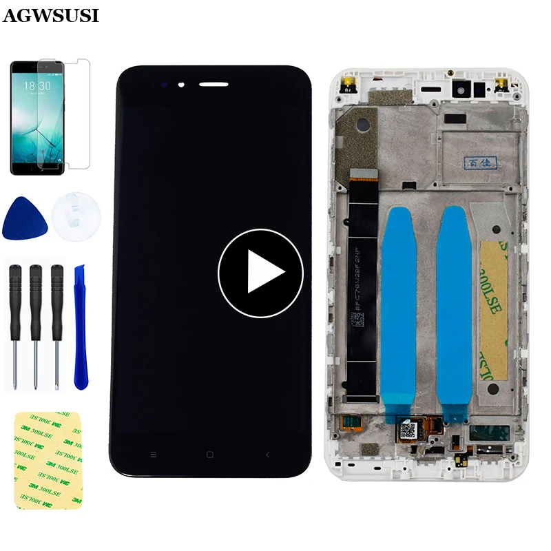 Для Xiaomi Mi A1 MiA1 5X Mi5X сенсорный экран дигитайзер стеклянная Сенсорная панель + ЖК