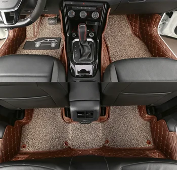 

leather car interior floor mat for volkswagen t-roc 2017 2018 2019 2020 accessories interior styling stickers covers