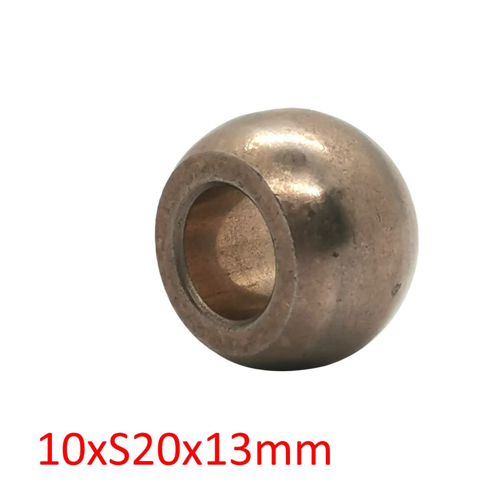 

Copper Iron Alloy 10mm Bore Spherical Bearing Bushing 20mm Sphere Washing Machine Electrical Fan Motor Bronze Steel Ball Bush