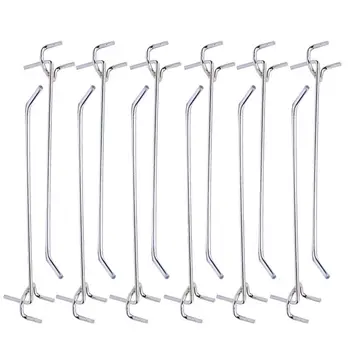 

50Pcs Shelf Hook Supermarket Shelves Three Foot Hook Hole Board Hook Three Fork Triangular Hole Board Bathroom Hook