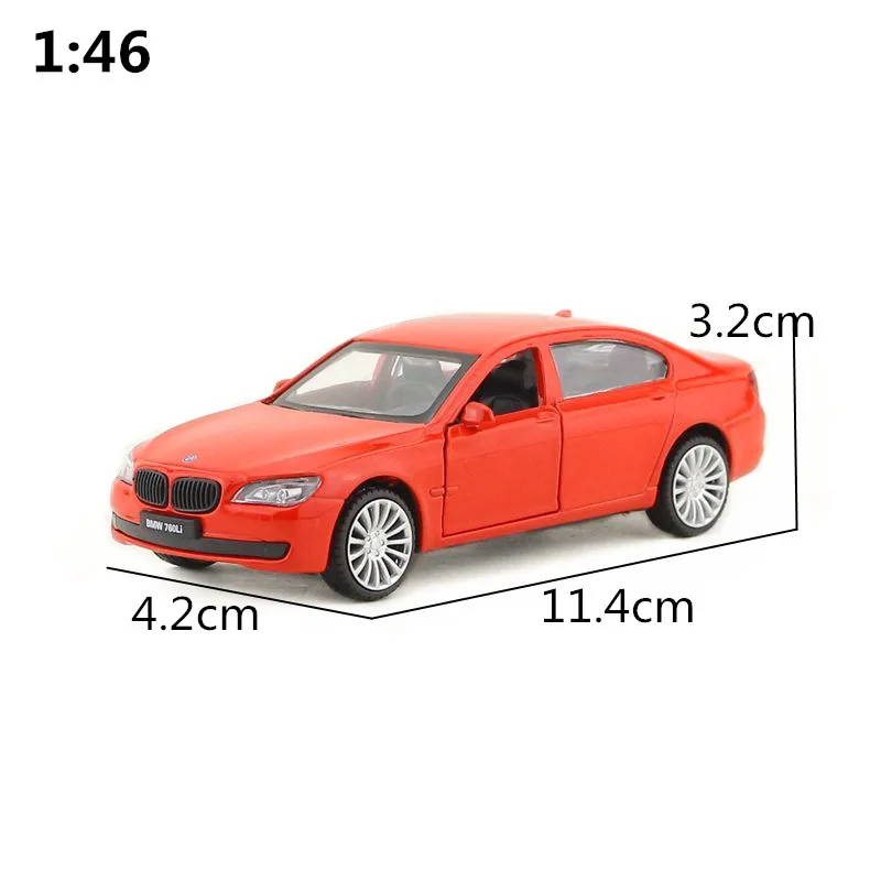 1:46 масштаб BMW760i литая металлическая модель автомобиля из сплава для коллекции друзей подарок для детей