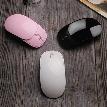 

Wireless Silent Mouse Optical Slidable USB Computer Mause Rechargeable Mini Small PC Office Mause Pink Cute 3D Mice For Girl Kid