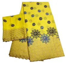 Мягкая африканская кружевная ткань швейцарский хлопок набор в швейцарском ткань атику с вышивкой и камнями 7 ярдов