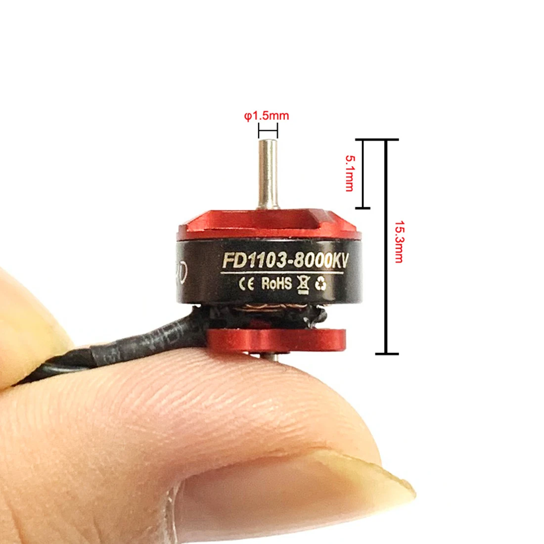 HGLRC передний FD1103 1103 8000KV / 10000KV 3S бесщеточный двигатель для радиоуправляемого дрона