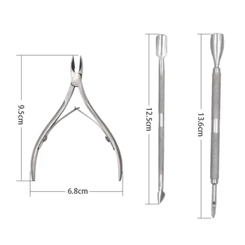 

Nail Tool Stainless Steel Cuticle Nipper Spoon Cuticle Pusher Dead Skin Remover Scissors Trimmer Cutter Clipper Foot Care Tool