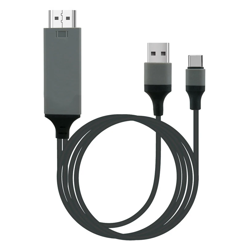 HD Type C USB телефон к телевизору HDTV проектор видео адаптер HDMI кабель для Samsung Galaxy S8 S9