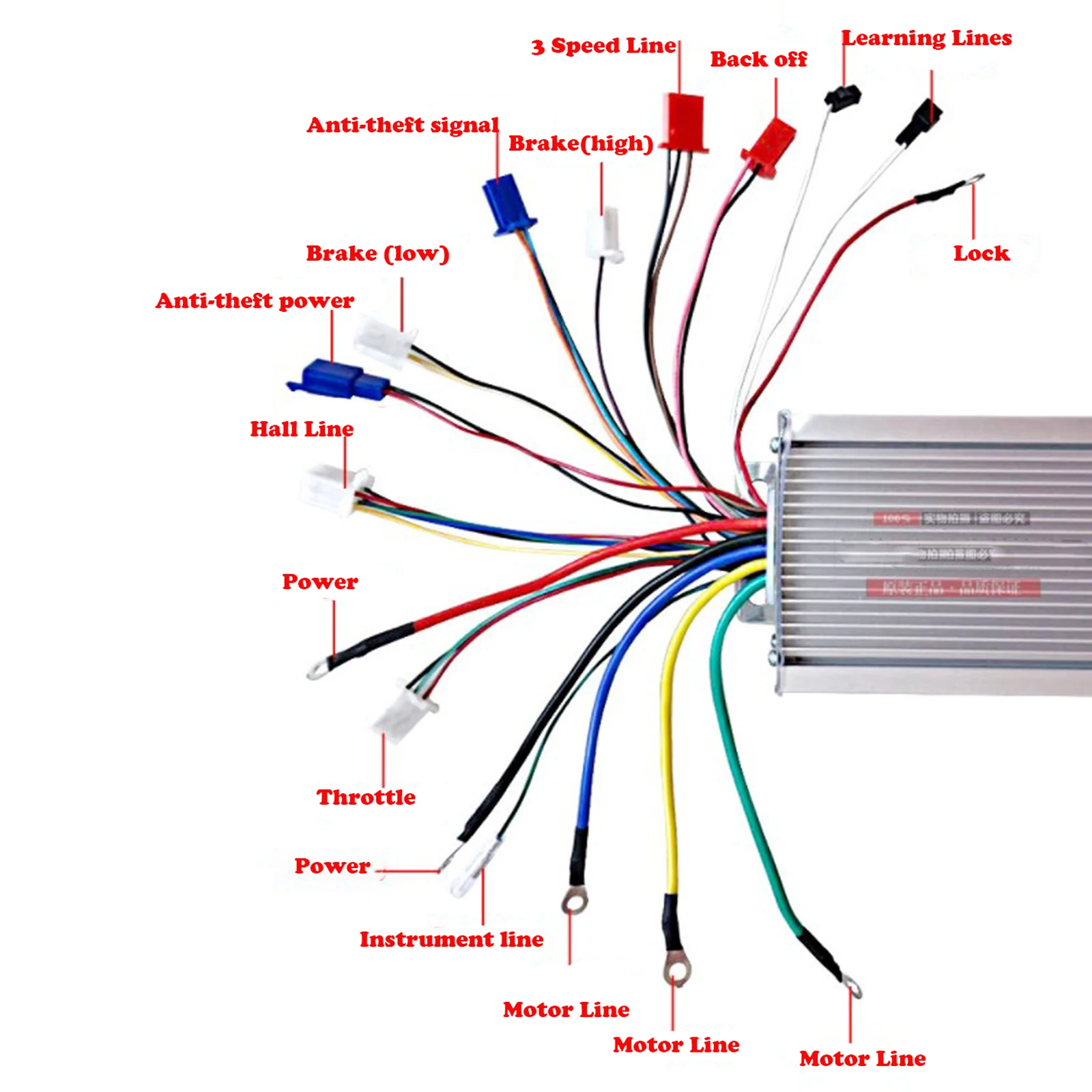 48V 72V 1500w Brushless Motor Electric Vehicle Controller with 18 Mosfets E-Bike Electric Scooter Convert Refit Component