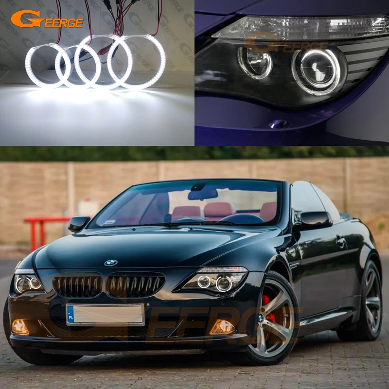 Для BMW E63 E64 630Ci 630i 645Ci 650i M6 2003 2010 ультра яркий SMD светодиодный комплект колец