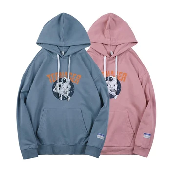 

Casual Men's Clothing 2020 Autumn New Pullover Printing Hooded Sweatshirts Men's Loose Terry Long Sleeve Boy's Sweatshirts