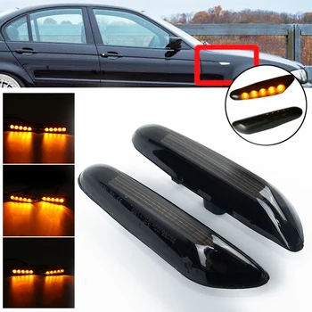 

2pcs Side Marker Lights 5-LED Indicator Repeater Amber Replacement New