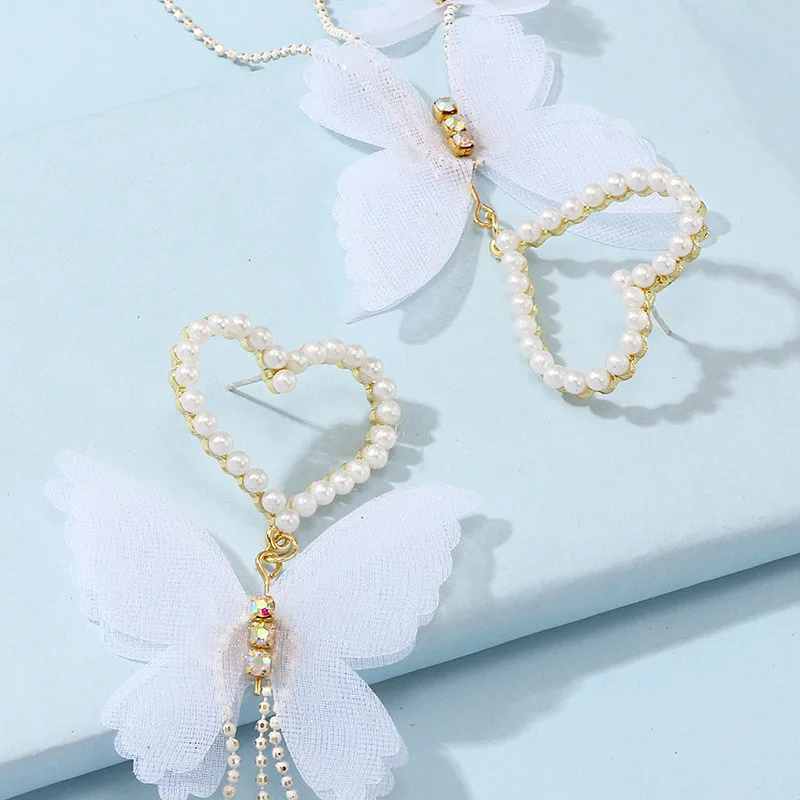 Neue Super Fee Schmetterling Blume Ohrringe Net Rot Süße Ohrringe Trend Lange Quaste temperament anhänger stil dame earr – Detail 16