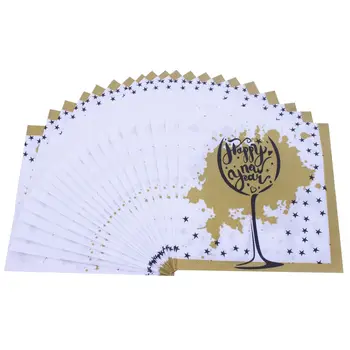 

100 Sheets Xmas Napkin Paper Goblet Pattern Dinner Tissue Party Napkins (Golden)