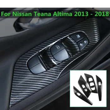 

Carbon Fiber For Nissan Altima Teana 2013 - 2018 ABS Door Handle Holder Window Lift Button Switch Molding Garnish Cover Trim
